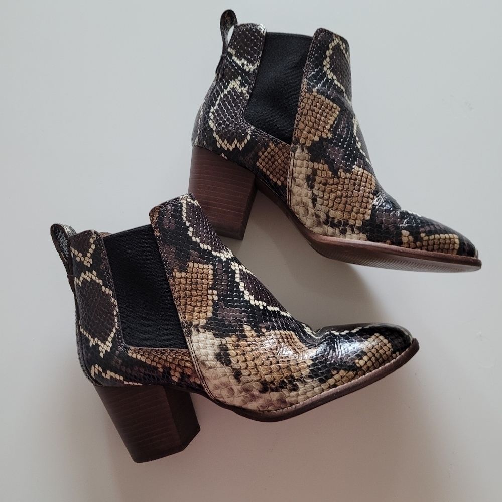 Madewell the regan boot in snake embossed leather - Picture 8 of 10